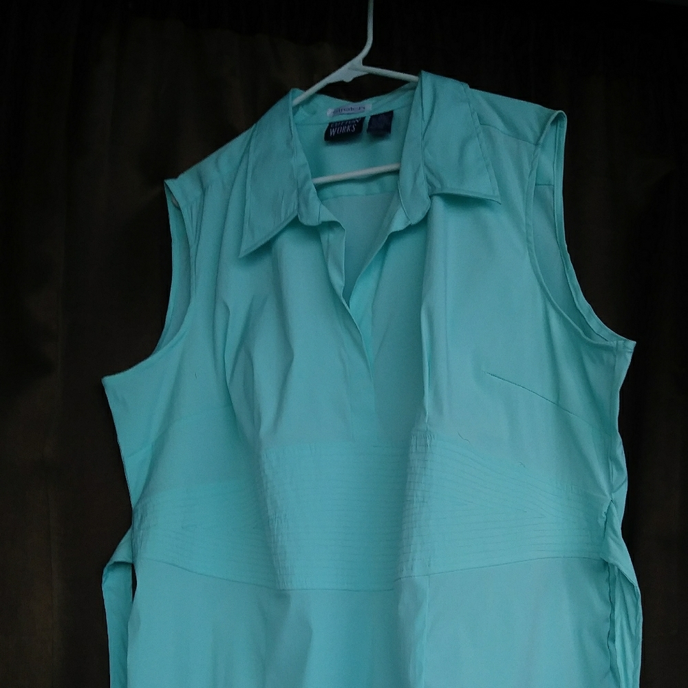 Baby blue blouse Plus size 3X